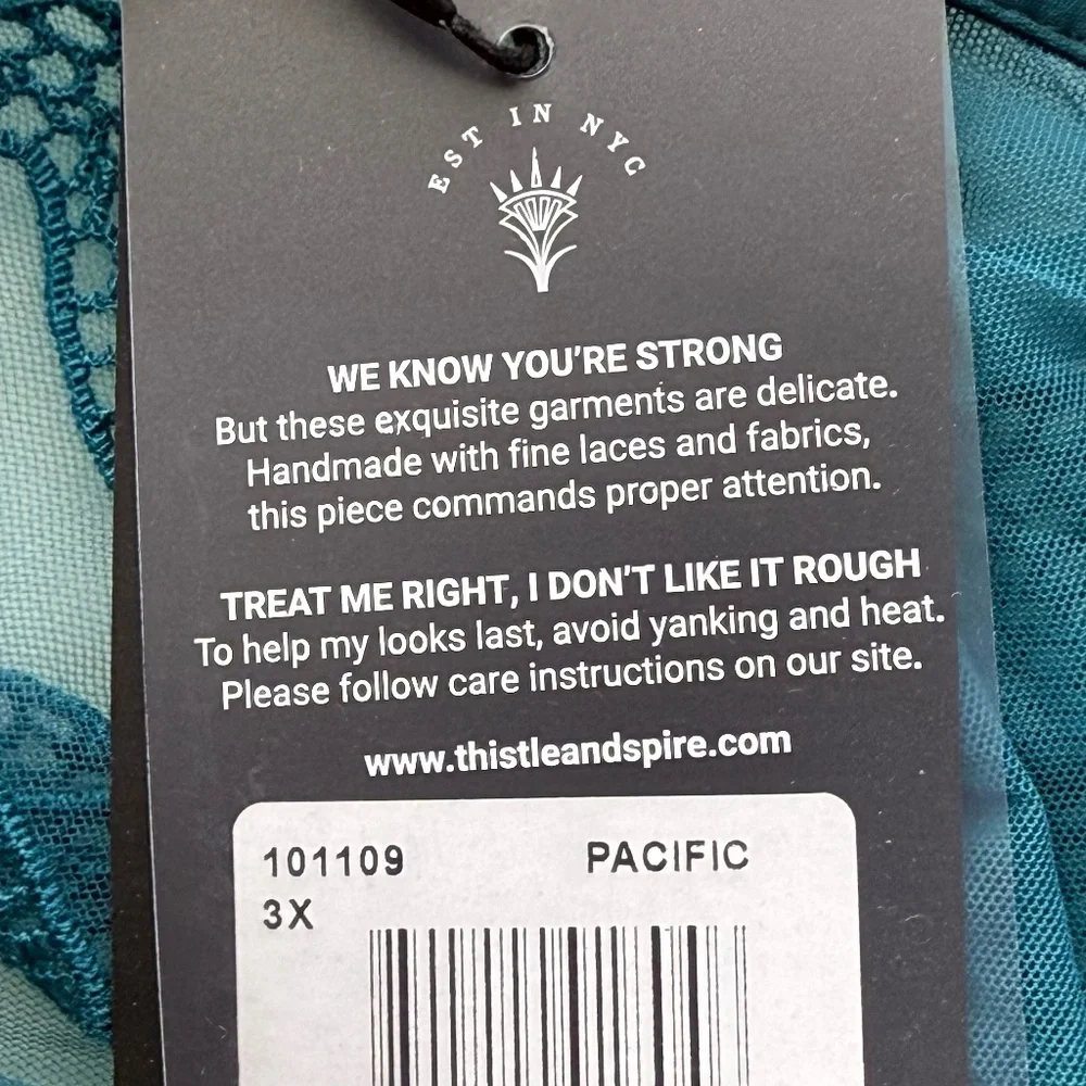 Thistle And Spire - SET Medusa Snake Serpent Bralette + Thong Pacific Teal - 3X - Picture 6 of 12